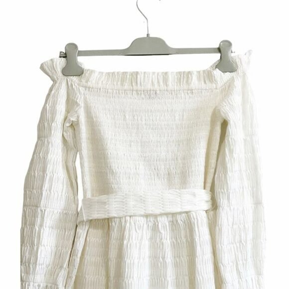 New with Tag, Rebecca Vallance Jame off-the-shoulder belted midi dress, Size 4US - Picture 5 of 11